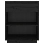 Solid black pine wood console table 60x34x75 cm by vidaXL, Sideboards - Ref: Foro24-813838, Price: 62,40 €, Discount: %