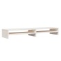 Soporte de monitor madera maciza de pino blanco 100x24x13 cm de vidaXL, Muebles TV - Ref: Foro24-813920, Precio: 33,50 €, Des...