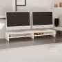 Monitorständer aus massivem weißem Kiefernholz, 100 x 24 x 13 cm von vidaXL, TV-Möbel - Ref: Foro24-813920, Preis: 33,05 €, R...