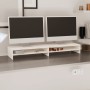 Monitorständer aus massivem weißem Kiefernholz, 100 x 24 x 13 cm von vidaXL, TV-Möbel - Ref: Foro24-813920, Preis: 33,50 €, R...