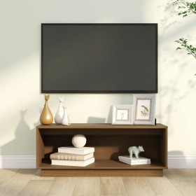 Honigbrauner TV-Schrank aus massivem Kiefernholz, 90 x 35 x 35 cm von vidaXL, TV-Möbel - Ref: Foro24-813832, Preis: 41,37 €, ...