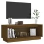 Honigbrauner TV-Schrank aus massivem Kiefernholz, 90 x 35 x 35 cm von vidaXL, TV-Möbel - Ref: Foro24-813832, Preis: 40,95 €, ...