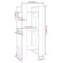 Pine wood gray shelf/space divider 41x35x91 cm by vidaXL, Bookcases and shelves - Ref: Foro24-813861, Price: 36,91 €, Discoun...