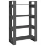 Estantería/divisor de espacios madera de pino gris 80x35x125 cm de vidaXL, Librerías y estanterías - Ref: Foro24-813906, Prec...