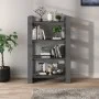 Estantería/divisor de espacios madera de pino gris 80x35x125 cm de vidaXL, Librerías y estanterías - Ref: Foro24-813906, Prec...