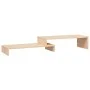Solid pine wood monitor stand (52-101)x22x14 cm by vidaXL, Computer bases and risers - Ref: Foro24-814014, Price: 30,40 €, Di...