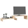 Solid pine wood monitor stand (52-101)x22x14 cm by vidaXL, Computer bases and risers - Ref: Foro24-814014, Price: 30,40 €, Di...