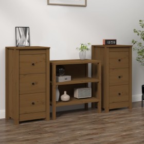 Sideboards 2 Stück Massivholz Kiefer honigbraun 40x35x80 cm von vidaXL, Sideboards - Ref: Foro24-813746, Preis: 97,07 €, Raba...