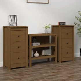 Sideboards 2 units solid pine wood honey brown 40x35x80 cm by vidaXL, Sideboards - Ref: Foro24-813746, Price: 97,07 €, Discou...