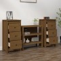 Aparadores 2 uds madera maciza de pino marrón miel 40x35x80 cm de vidaXL, Aparadores - Ref: Foro24-813746, Precio: 97,07 €, D...