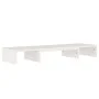 Solid white pine wood monitor stand 80x24x10.5 cm by vidaXL, TV Furniture - Ref: Foro24-813940, Price: 32,94 €, Discount: %