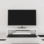 Soporte de monitor madera maciza de pino blanco 50x27x10 cm de vidaXL, Bases y elevadores para ordenadores - Ref: Foro24-8139...