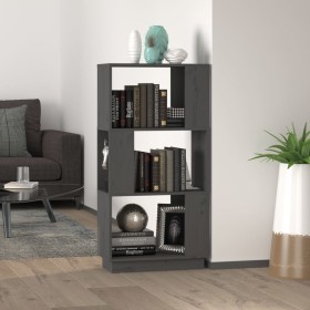 Gray pine wood shelf/space divider 51x25x101 cm by vidaXL, Bookcases and shelves - Ref: Foro24-814036, Price: 45,86 €, Discou...