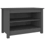 Solid pine wood shoe bench in gray, 70x38x45.5 cm by vidaXL, Shoe racks and shoe organizers - Ref: Foro24-813771, Price: 39,6...