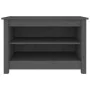 Solid pine wood shoe bench in gray, 70x38x45.5 cm by vidaXL, Shoe racks and shoe organizers - Ref: Foro24-813771, Price: 39,6...