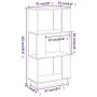 Regal/Raumteiler aus grauem Kiefernholz, 51 x 25 x 101 cm von vidaXL, Bücherregale und Regale - Ref: Foro24-814036, Preis: 45...
