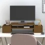 Monitor stand solid pine wood honey brown 70x27.5x15 cm by vidaXL, Computer bases and risers - Ref: Foro24-813967, Price: 27,...
