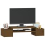 Monitor stand solid pine wood honey brown 70x27.5x15 cm by vidaXL, Computer bases and risers - Ref: Foro24-813967, Price: 28,...