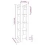 Estantería/divisor de espacios madera pino negro 41x35x160 cm by vidaXL, Bookcases and shelves - Ref: Foro24-813873, Price: 5...
