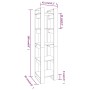 Estantería/divisor de espacios madera pino negro 41x35x160 cm by vidaXL, Bookcases and shelves - Ref: Foro24-813873, Price: 5...