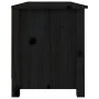 Schuhablage Bank Massivholz Kiefer schwarz 110x38x45,5 cm von vidaXL, Schuhregale und Schuhorganisatoren - Ref: Foro24-813778...