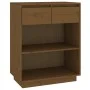 Mesa consola de madera maciza de pino marrón miel 60x34x75 cm de vidaXL, Aparadores - Ref: Foro24-813837, Precio: 65,57 €, De...