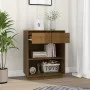 Mesa consola de madera maciza de pino marrón miel 60x34x75 cm de vidaXL, Aparadores - Ref: Foro24-813837, Precio: 65,57 €, De...