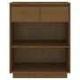 Mesa consola de madera maciza de pino marrón miel 60x34x75 cm de vidaXL, Aparadores - Ref: Foro24-813837, Precio: 65,57 €, De...