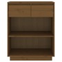 Solid pine wood honey brown console table 60x34x75 cm by vidaXL, Sideboards - Ref: Foro24-813837, Price: 66,34 €, Discount: %