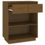 Mesa consola de madera maciza de pino marrón miel 60x34x75 cm de vidaXL, Aparadores - Ref: Foro24-813837, Precio: 65,57 €, De...