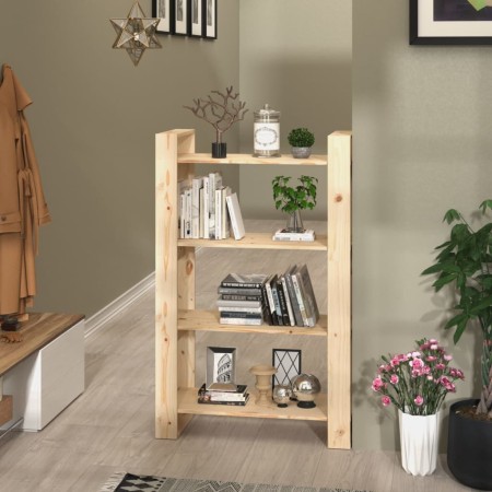 Regal/Raumteiler aus massivem Kiefernholz, 80 x 35 x 125 cm von vidaXL, Bücherregale und Regale - Ref: Foro24-813904, Preis: ...
