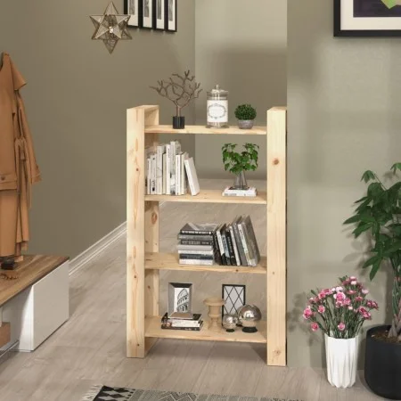 Solid pine wood shelf/space divider 80x35x125 cm by vidaXL, Bookcases and shelves - Ref: Foro24-813904, Price: 59,22 €, Disco...