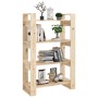 Regal/Raumteiler aus massivem Kiefernholz, 80 x 35 x 125 cm von vidaXL, Bücherregale und Regale - Ref: Foro24-813904, Preis: ...