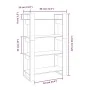 Solid pine wood shelf/space divider 80x35x125 cm by vidaXL, Bookcases and shelves - Ref: Foro24-813904, Price: 59,22 €, Disco...