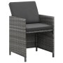 Garden dining set 9 pieces and gray synthetic rattan cushions by vidaXL, Garden sets - Ref: Foro24-3095511, Price: 491,21 €, ...