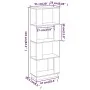 Honey brown pine wood shelf/space divider 51x25x132cm by vidaXL, Bookcases and shelves - Ref: Foro24-814042, Price: 55,04 €, ...