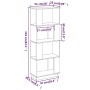 Regal/Raumteiler aus honigbraunem Kiefernholz, 51 x 25 x 132 cm von vidaXL, Bücherregale und Regale - Ref: Foro24-814042, Pre...