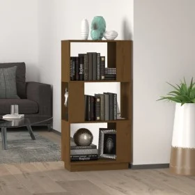 Honey brown pine wood shelf/space divider 51x25x101cm by vidaXL, Bookcases and shelves - Ref: Foro24-814037, Price: 36,11 €, ...