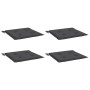 Cojines silla de jardín 4 uds tela Oxford antracita 50x50x4 cm