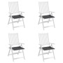 Cojines silla de jardín 4 uds tela Oxford antracita 50x50x4 cm