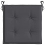 Cojines silla de jardín 4 uds tela Oxford antracita 50x50x4 cm