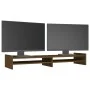 Solid pine wood monitor stand in honey brown color, 100x27x15 cm. by vidaXL, Computer bases and risers - Ref: Foro24-814027, ...