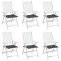 Cojines silla de jardín 6 uds tela Oxford antracita 50x50x4 cm