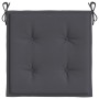 Cojines silla de jardín 6 uds tela Oxford antracita 50x50x4 cm