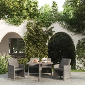 5-piece garden dining set with gray synthetic rattan cushions by vidaXL, Garden sets - Ref: Foro24-3095509, Price: 374,82 €, ...