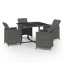 5-piece garden dining set with gray synthetic rattan cushions by vidaXL, Garden sets - Ref: Foro24-3095509, Price: 380,12 €, ...