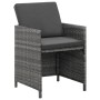 5-piece garden dining set with gray synthetic rattan cushions by vidaXL, Garden sets - Ref: Foro24-3095509, Price: 380,12 €, ...