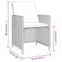 5-piece garden dining set with gray synthetic rattan cushions by vidaXL, Garden sets - Ref: Foro24-3095509, Price: 380,12 €, ...