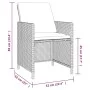 5-piece garden dining set with gray synthetic rattan cushions by vidaXL, Garden sets - Ref: Foro24-3095509, Price: 374,82 €, ...