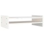 Solid white pine wood monitor stand 50x27x15 cm by vidaXL, Computer bases and risers - Ref: Foro24-814020, Price: 26,70 €, Di...
